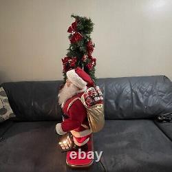 Musical Santa Claus Figure With Lighted Tree
