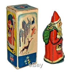 N. MINT in Box Tin Windup Santa Claus by Arnold US Zone Germany FREE SHIPPING