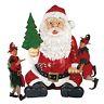 Ne140080 Giant Sitting Santa Claus Statue With Hand Seat Over 7' Tall