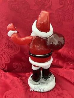 NEW FLAWLESS Stunning ZELEZNY BROD Glass Czech Bohemian 9.5 SANTA CLAUS Figure