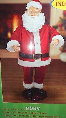 NEW GEMMY Life Size 4 Christmas Animated Singing Dancing Santa Claus WithMic