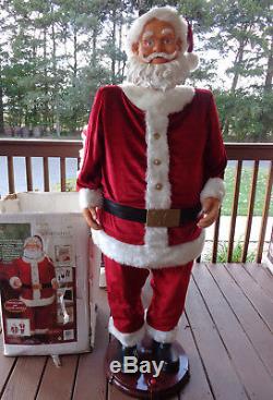 NEW Gemmy Animated Singing Dancing Santa Claus RARE NOS Holiday Time 5 Ft