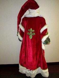 NEW Katherine's Collection Lifesize Traditional Santa Claus Doll Christmas Prop