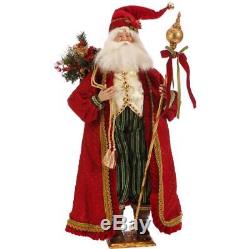 NEW Large Raz 28 Red and Gold Santa Claus Christmas Figure 3702623