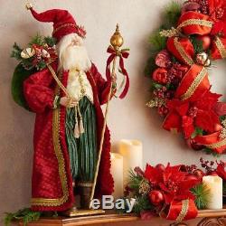 NEW Large Raz 28 Red and Gold Santa Claus Christmas Figure 3702623