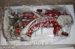 NEW MIB Fitz & Floyd Town & Country 18 Red Ceramic Santa Claus Figure Brand New