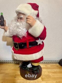 NEW Santa Claus Checking His Lights Coca Cola Animation Collection 1993 24 Tall