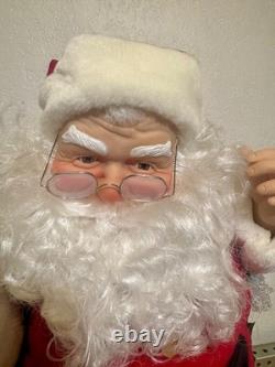 NEW Santa Claus Checking His Lights Coca Cola Animation Collection 1993 24 Tall