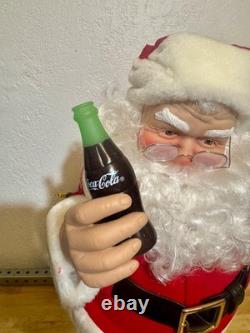 NEW Santa Claus Checking His Lights Coca Cola Animation Collection 1993 24 Tall