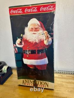 NEW Santa Claus Checking His Lights Coca Cola Animation Collection 1993 24 Tall