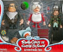 NEW Santa Claus Comin' To Town Burgermeister Memory Lane Action Figure Trio Set