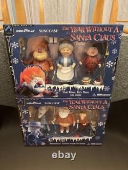 NIB 2002 The Year Without A Santa Claus Heat miser and Snow miser figures MINT