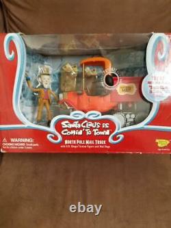 NIB Santa Claus Is Comin' To Town Figures Trio Memory Lane Mail Truck