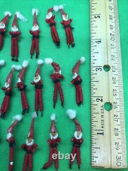NOS Miniature Handmade Santa Claus Figures. You Are Bidding On 34 Santa Figures