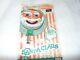 Nos Vintage Christmas Tin Metal Santa Claus Face Mechanical Sparkler Toy On Card