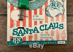 NOS Vintage Hale-Nass Santa Claus Face Mechanical Christmas Sparkler Toy #457