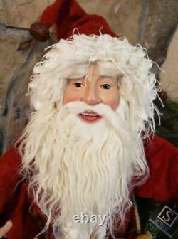 NWT Large 28 Santa with Toy Bag & Lantern Christmas Figure Display Prop