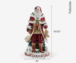 New 2024 Fabulous Fitz and Floyd 19x10 Telluride Red Grand Santa Claus Figure