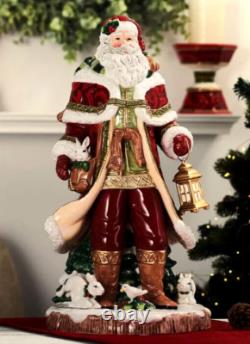 New 2024 Fabulous Fitz and Floyd 19x10 Telluride Red Grand Santa Claus Figure