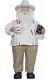 New 5 Feet Size Standing Cuban Santa With Guayabera Cafe, Cigar And Dominos