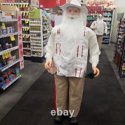 New 5 Feet Size standing Cuban SANTA With Guayabera Cafe, Cigar and Dominos