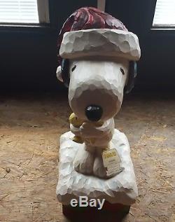 New Jim Shore Peanuts Large Snoopy Woodstock Xmas Santa Claus Big Fig Figure