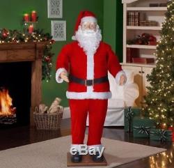 New Life Size Animated Dancing Singing Santa Claus 5'8 Christmas See Demo