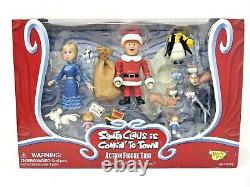 New Memory Lane Santa Claus Is Comin' To Town Action Figure Trio Rare