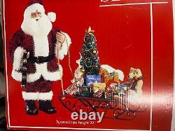 New Vintage Sam's Holiday Santa With Sleigh 20 Figure Christmas Holidays 2006