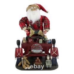Northlight 21 Retro Santa Claus the Toy Maker Work Station Christmas Figure