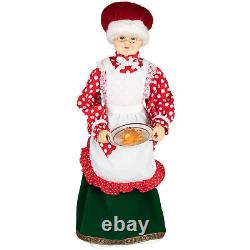 Northlight 24 Animated Musical Mrs. Claus Gingerbread Cookie Christmas Figure