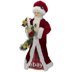 Northlight 24-Inch Animated Mrs. Claus Lighted Candle Musical Christmas Figure