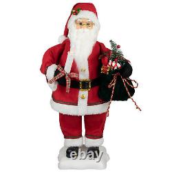 Northlight 24-Inch Animated Santa Claus Lighted Candle Musical Christmas Figure