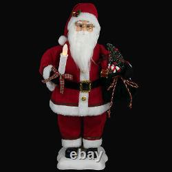 Northlight 24-Inch Animated Santa Claus Lighted Candle Musical Christmas Figure