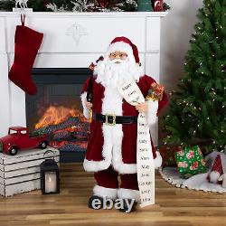 Northlight 3' Santa Claus Naughty or Nice List Bag of Presents Christmas Figure