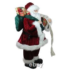 Northlight 3' Santa Claus Naughty or Nice List Bag of Presents Christmas Figure