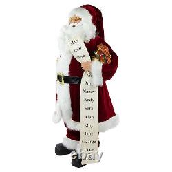 Northlight 3' Santa Claus Naughty or Nice List Bag of Presents Christmas Figure