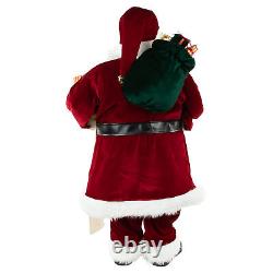 Northlight 3' Santa Claus Naughty or Nice List Bag of Presents Christmas Figure