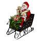 Northlight 32 Jolly Santa Claus In A Black And Jewel Sleigh Christmas Figure