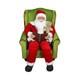 Northlight 32 Jolly Santa Sitting In Green Arm Chair Christmas Figure Decor