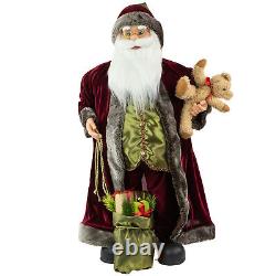 Northlight 32 Noble Santa Claus in Burgundy Robe Christmas Figure