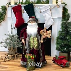 Northlight 32 Noble Santa Claus in Burgundy Robe Christmas Figure