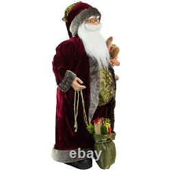 Northlight 32 Noble Santa Claus in Burgundy Robe Christmas Figure