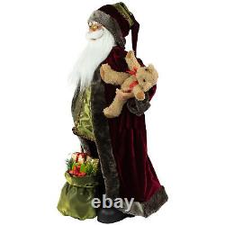 Northlight 32 Noble Santa Claus in Burgundy Robe Christmas Figure