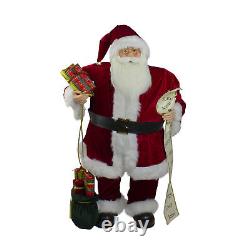 Northlight 32 Standing Santa Claus Christmas Figure with Name List and Gift Bag