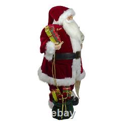 Northlight 32 Standing Santa Claus Christmas Figure with Name List and Gift Bag