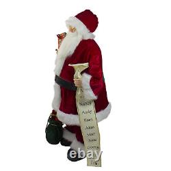 Northlight 32 Standing Santa Claus Christmas Figure with Name List and Gift Bag