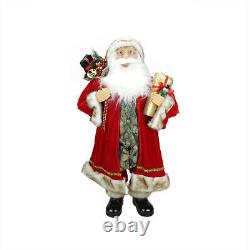 Northlight 36 Chic Standing Santa Claus Christmas Figure Gift Bag and Presents
