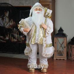 Northlight 36 White and Ivory Standing Santa Claus Christmas Figure