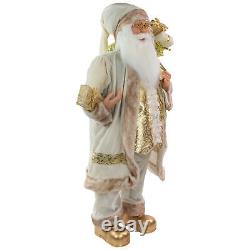 Northlight 36 White and Ivory Standing Santa Claus Christmas Figure